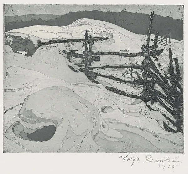 Wet Weather (Blötväder), from the portfolio of the Swedish Fine Art Print Society (Föreningen för Grafisk Konst) — Föreningen för Grafisk Konst|Helge Zandén