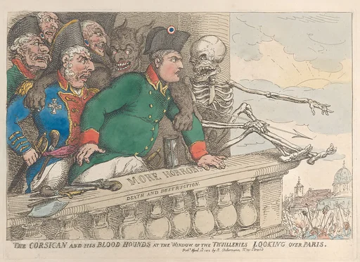 The Corsican and His Bloodhounds at the Window of the Thuilleries Looking Over Paris