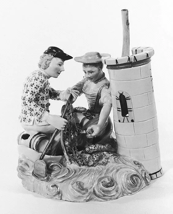 Youth and girl — Ansbach Pottery and Porcelain Manufactory