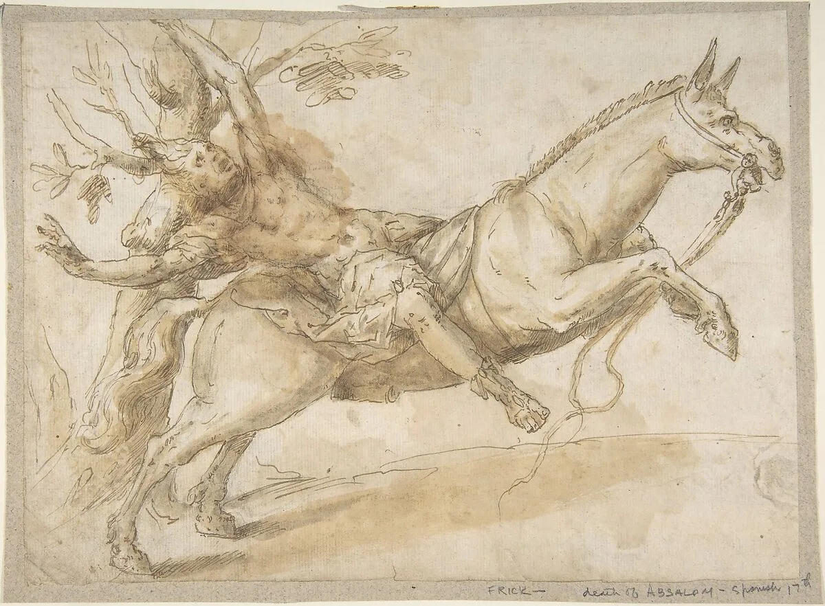 Death of Absalom — Anonymous, Spanish, School of Seville, 17th century