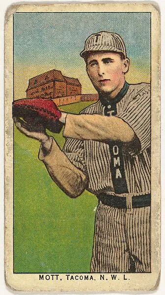 Mott, Tacoma, Northwestern League, from the "Obak Baseball Players" set (T212), issued by the American Tobacco Company to promote Obak Mouthpiece Cigarettes — American Tobacco Company