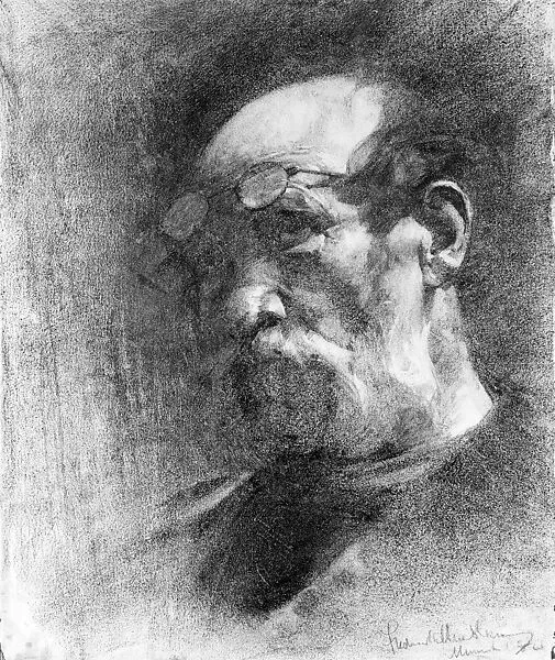 Study of Head of Man with Glasses on Forehead — Frederick William MacMonnies