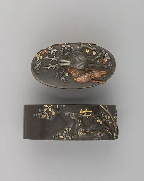 Sword-Hilt Collar and Pommel (Fuchigashira) — Unknown