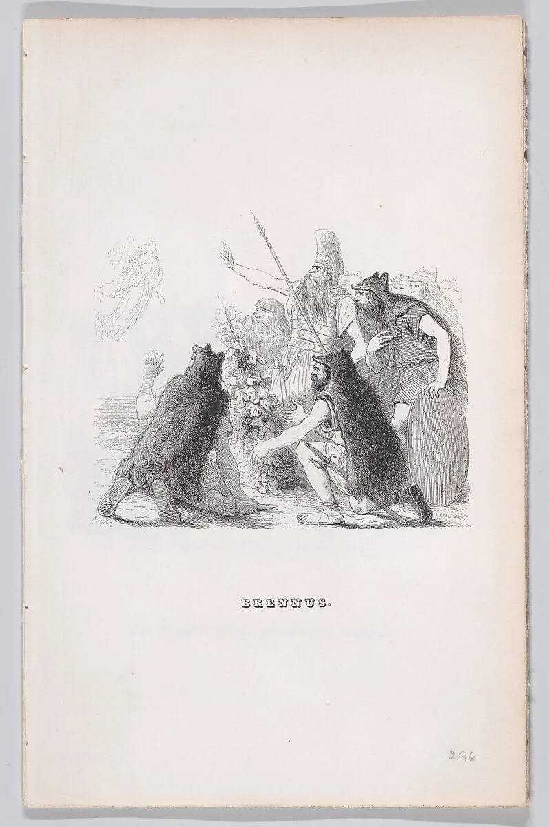 "Brennus" from The Complete Works of Béranger — L. Chauchefoin|J. J. Grandville|Auguste Raffet|Fournier & Perrotin|Pierre Jean de Béranger