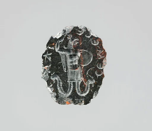 Jasper intaglio: Cock-headed anguipes