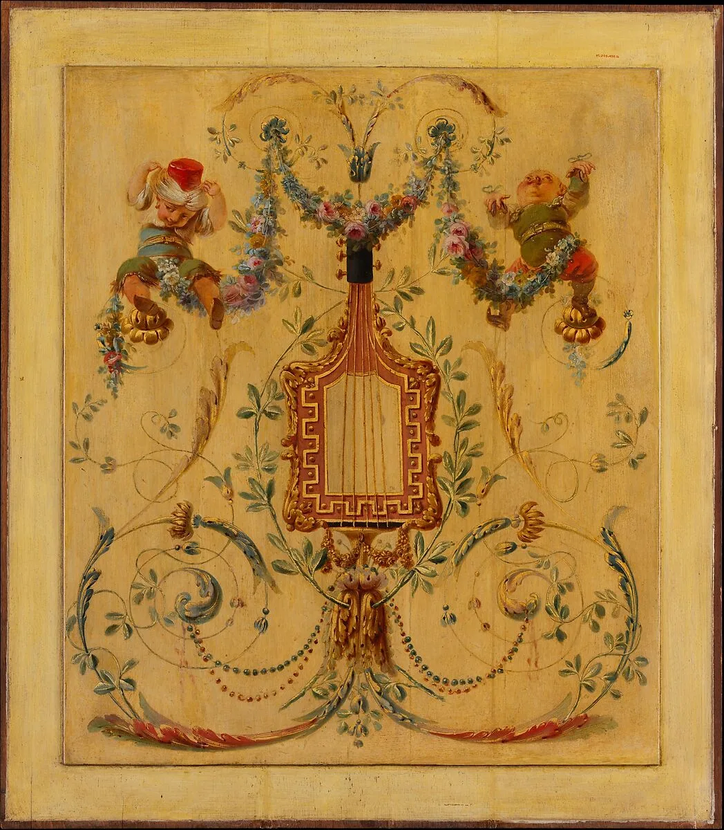Door panel from the "Cabinet Turc" of Comte d'Artois at Versailles — Jules-Hugues Rousseau|Jean -Siméon Rousseau de la Rottière