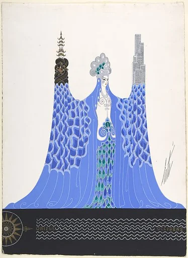 Costume design for "L'Océan Pacifique," George White's Scandals, New York, 1928.