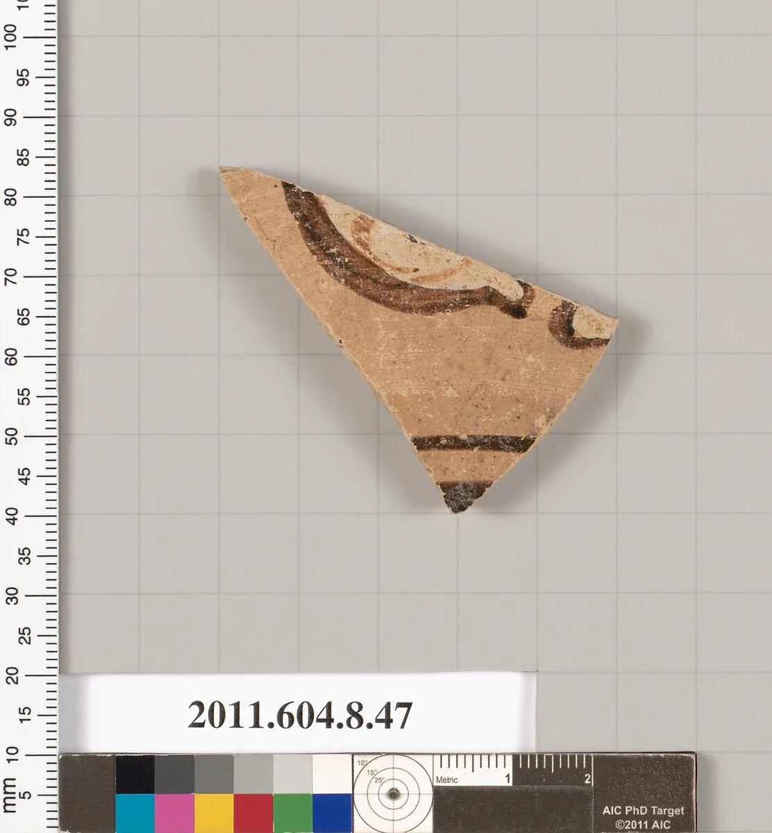 Terracotta fragment of a kylix: eye cup (drinking cup) — Unknown