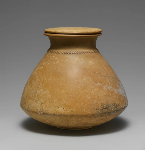 Carinated Stone Jar with Rope Pattern