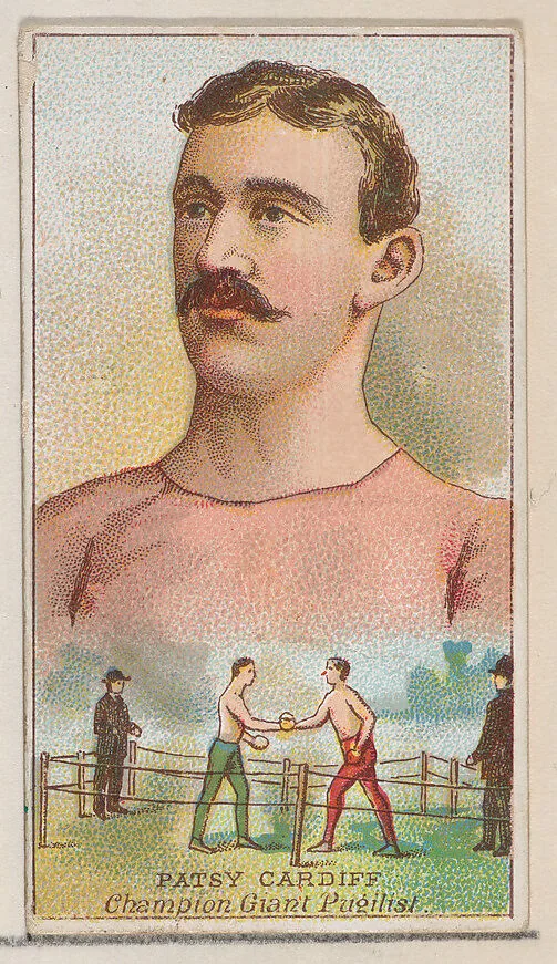 Patsy Cardiff, Champion Giant Pugilist, from the Champions of Games and Sports series (N184, Type 2) issued by W.S. Kimball & Co. — W.S. Kimball & Co.