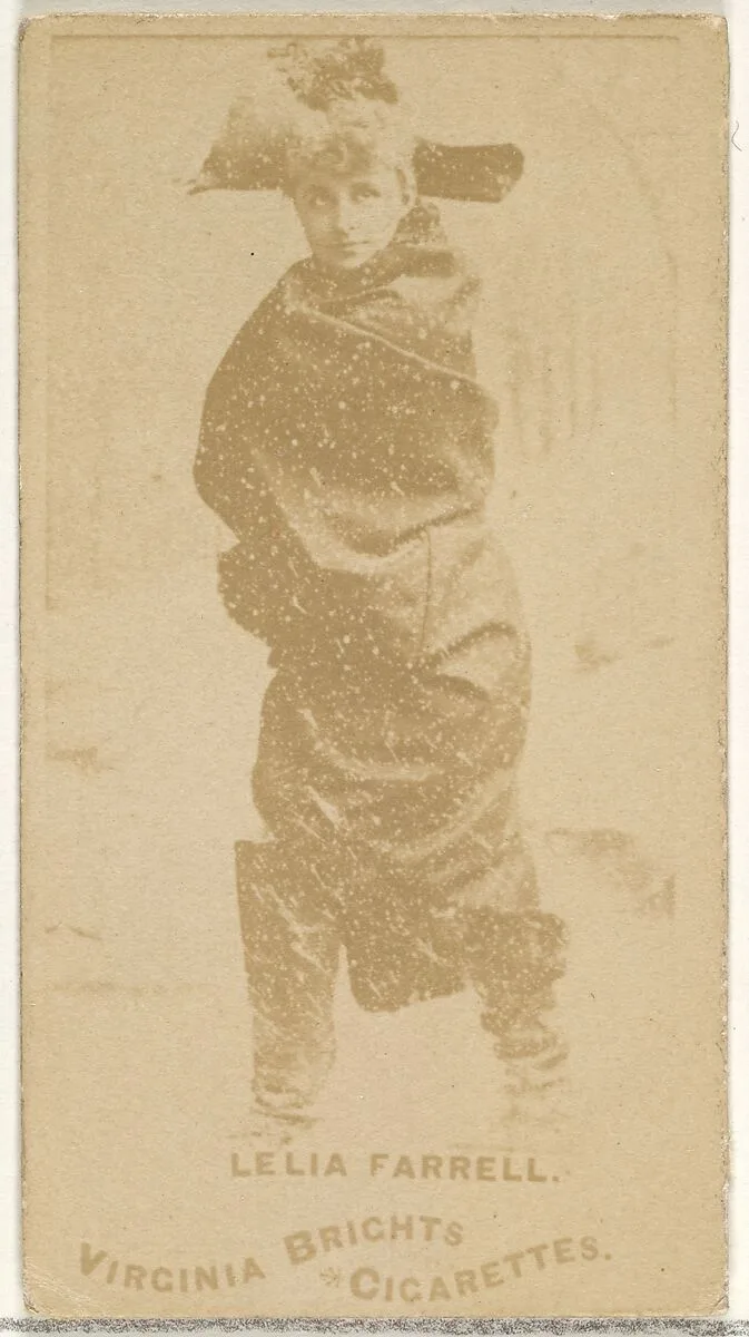 Leila Farrell, from the Actors and Actresses series (N45, Type 1) for Virginia Brights Cigarettes — Allen & Ginter