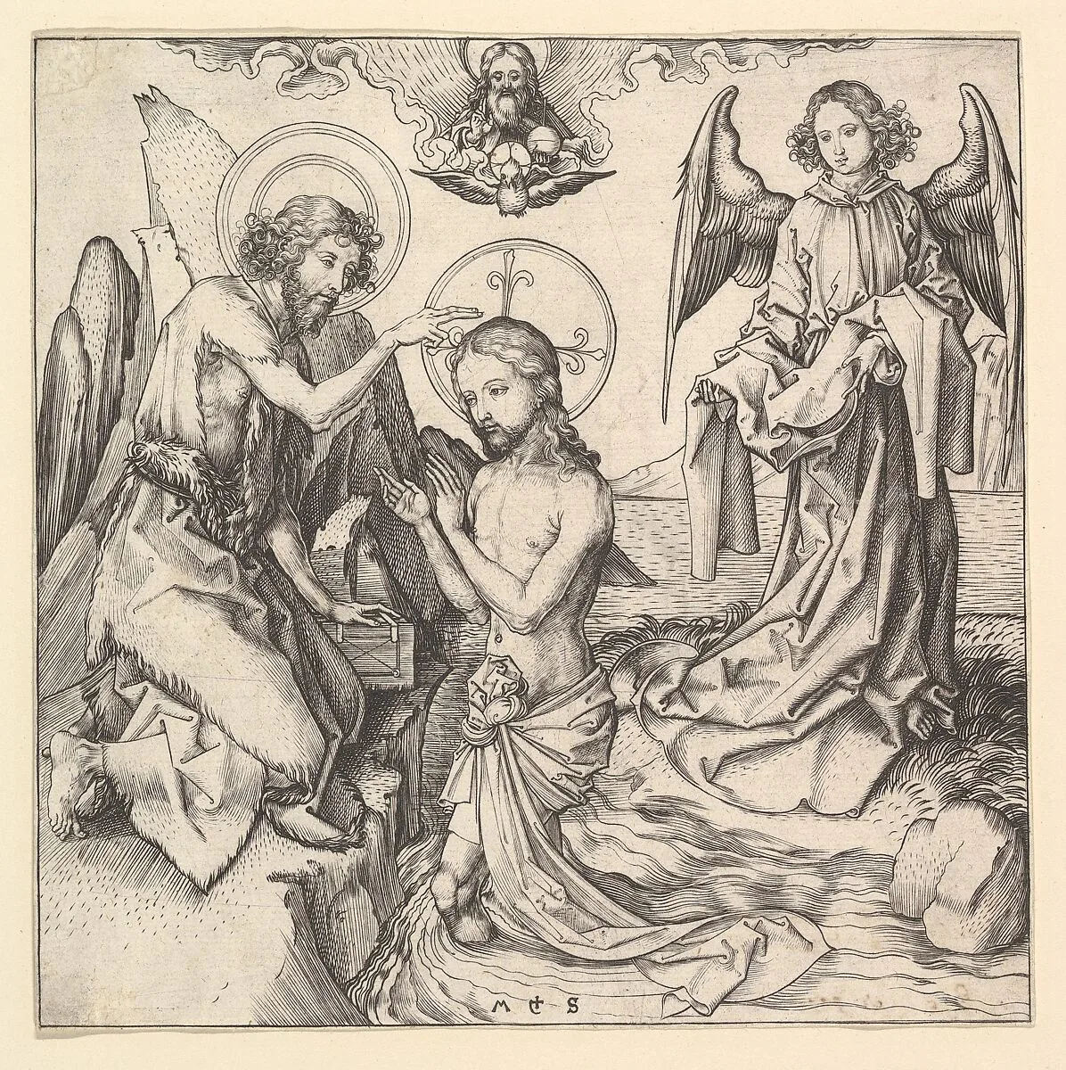 Baptism of Christ — Martin Schongauer