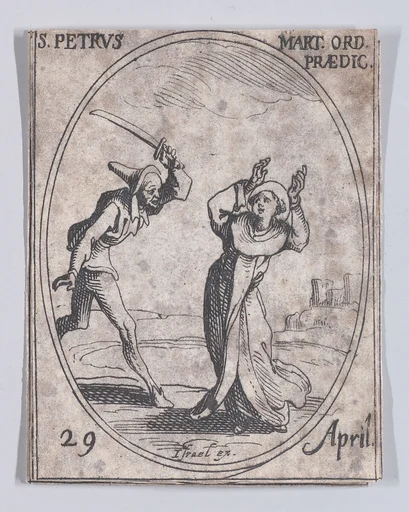 S. Pierre, prédicateur (St. Peter, Preacher), April 29th, from "Les Images De Tous Les Saincts et Saintes de L'Année" (Images of All of the Saints and Religious Events of the Year)