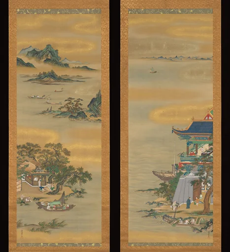 狩野伊川院栄信筆 岳陽楼図|Yueyang Pavilion