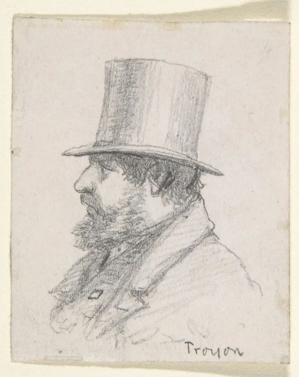 Portrait of Troyon — Anonymous, French, 19th century