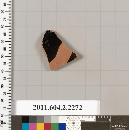 Terracotta fragment of a pot; glazed on the inside