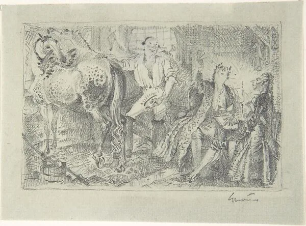 Design for Illustration: Stable Interior — Paul Scheurich