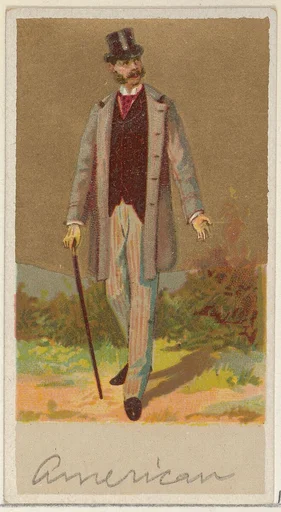American, from the Natives in Costume series (N16), Teofani Issue, for Allen & Ginter Cigarettes Brands