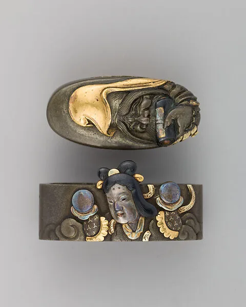 Sword-Hilt Collar and Pommel (Fuchigashira) — Unknown