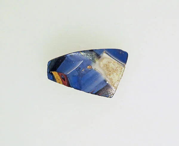 Glass short-strip mosaic vessel fragment — Unknown