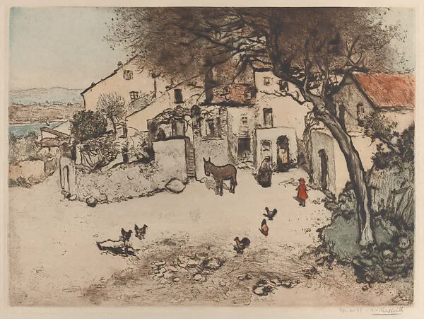 Village Square, Cagnes — Jean-François Raffaëlli