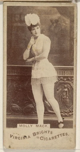 Molly Mack, from the Actors and Actresses series (N45, Type 1) for Virginia Brights Cigarettes
