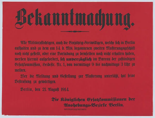 Bekanntmachung — Anonymous