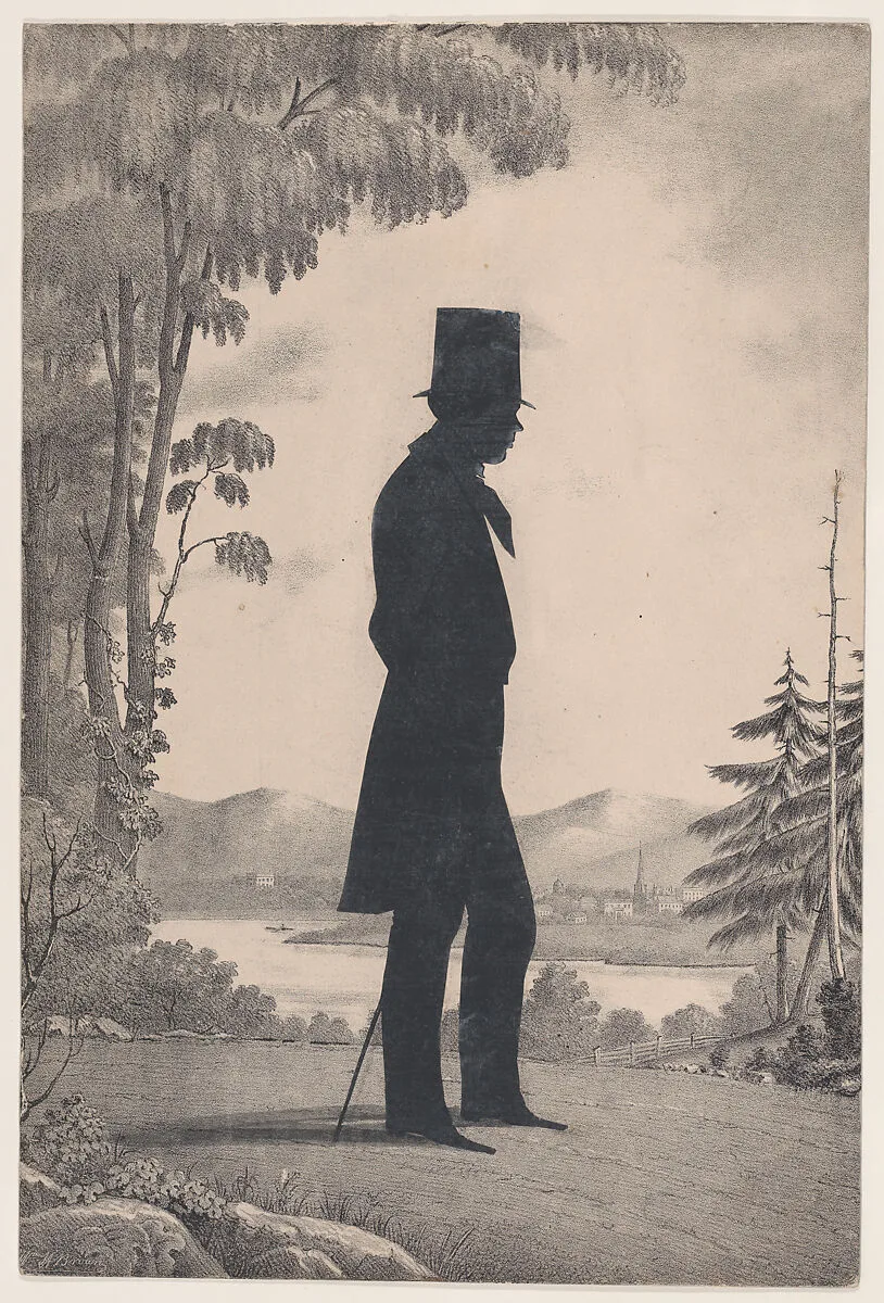 Silhouette of Edward Worth of Saco, Maine — William Henry Brown