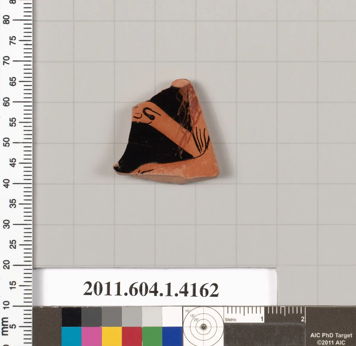 Terracotta fragment of a kylix (drinking cup) — Unknown