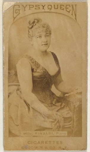 Mlle. Rinaldi, Paris, from the Actors and Actresses series (N171) for Gypsy Queen Cigarettes