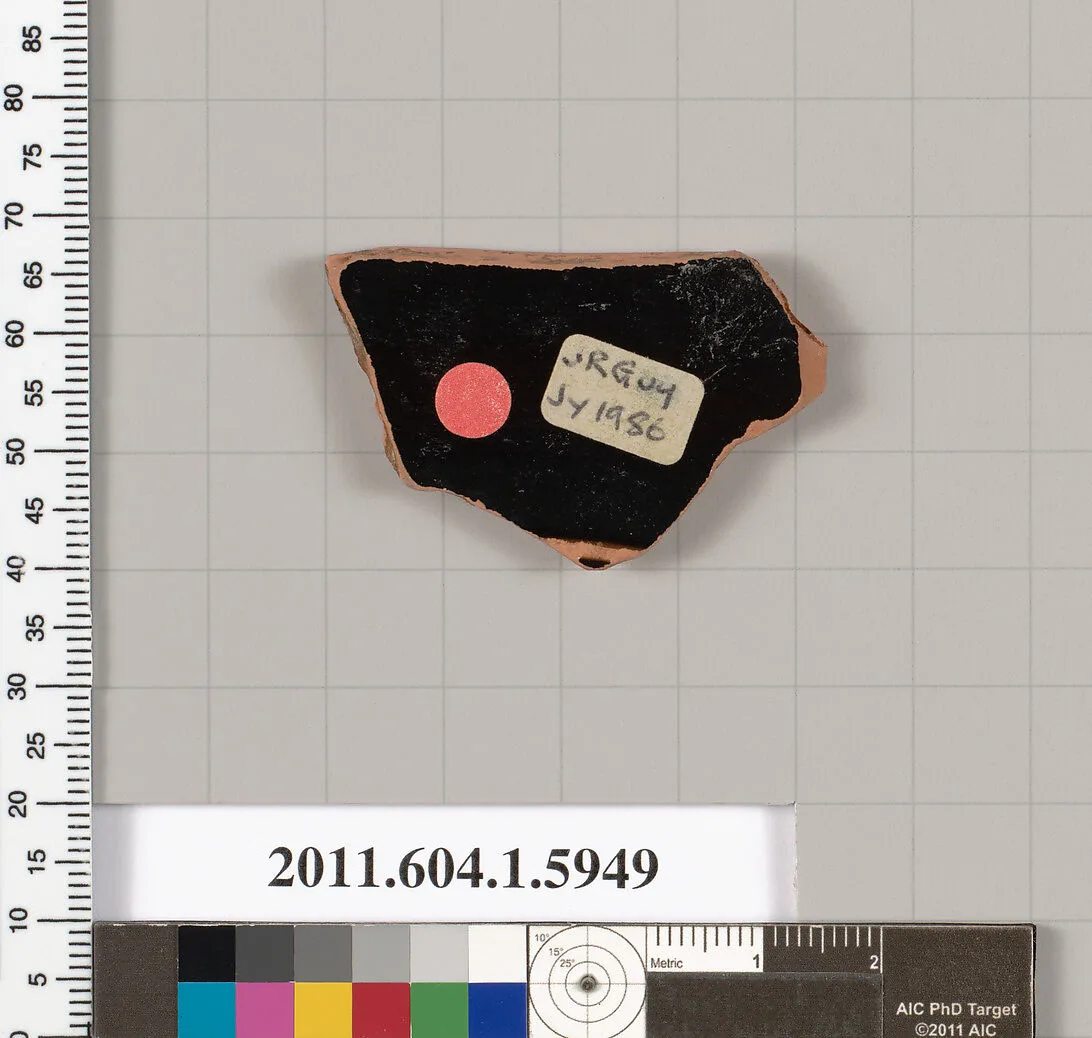 Terracotta fragment of a kylix (drinking cup) — Unknown