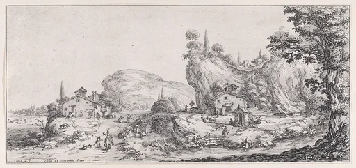Le Retour de la Chasse (The Return of the Hunt), from Paysages Gravés pour Jean de Médicis appelées aussi Paysages Dessinés a Florence, Vues de Florence, Paysages d'Italie, et Paysages Définitifs (Landscapes Engraved for Giovanni de'Medici, Landscapes Designed in Florence, Views of Florence, Landscapes of Italy, and Definitive Landscapes)
