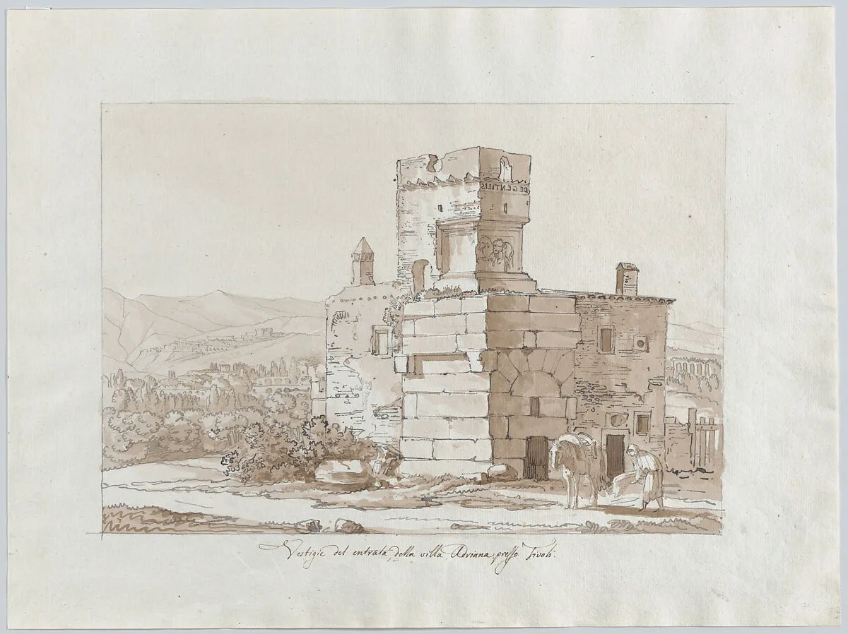 Remains of the Entrance of Hadrian’s Villa near Tivoli — Luigi Basiletti