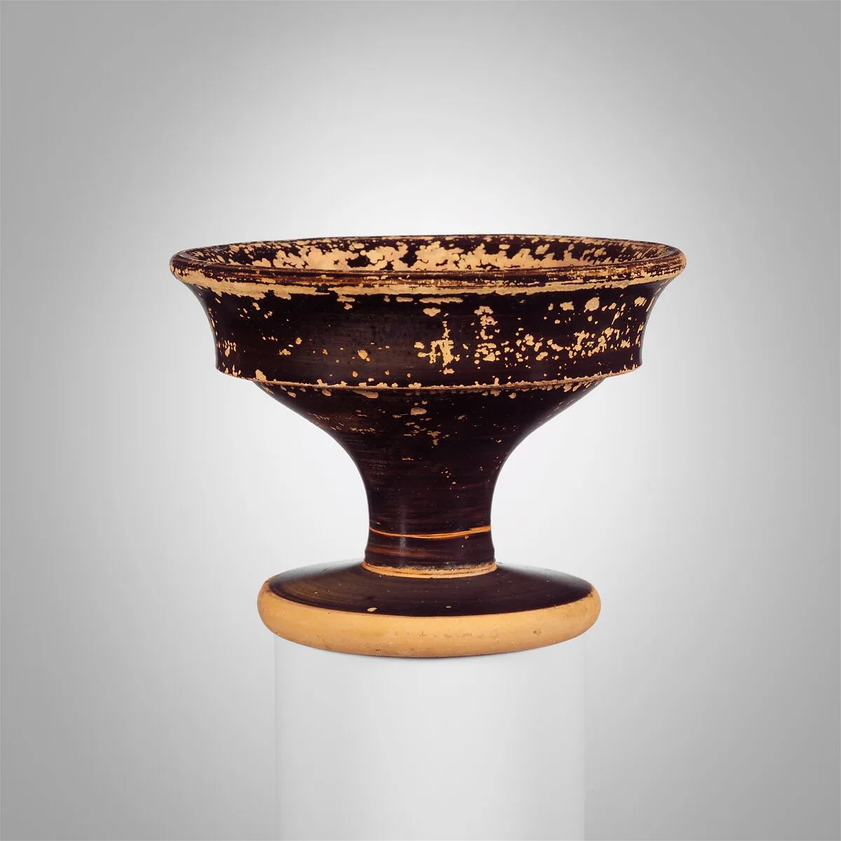 Terracotta stemmed dish — Unknown