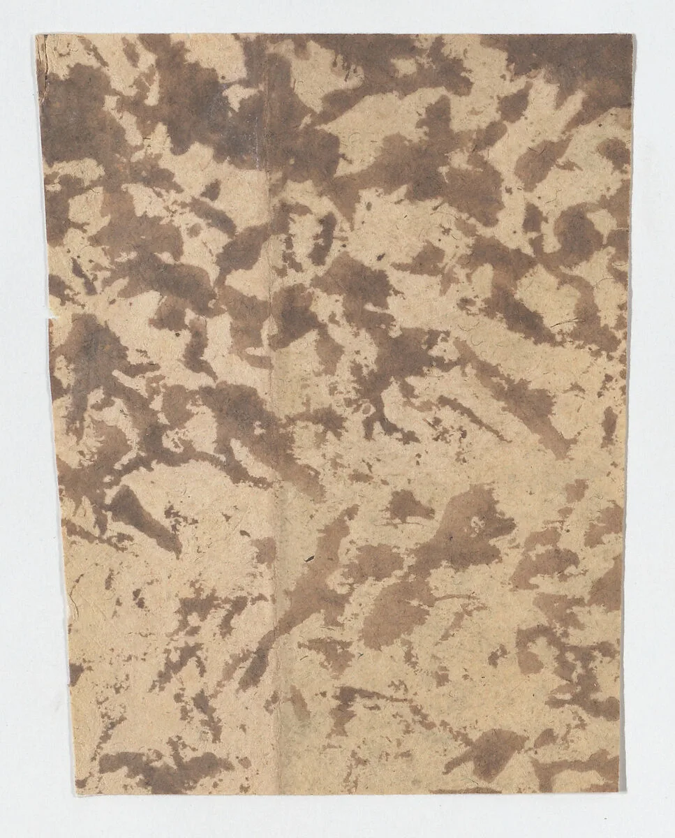 Sheet with overall splotchy pattern — Anonymous