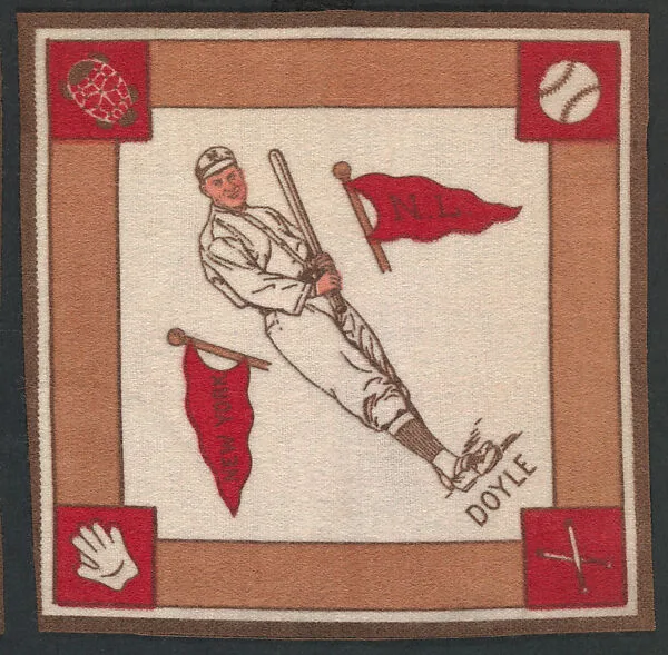 Larry Doyle, New York, National League from Baseball Players Felt Blanket series (B18) — Unknown