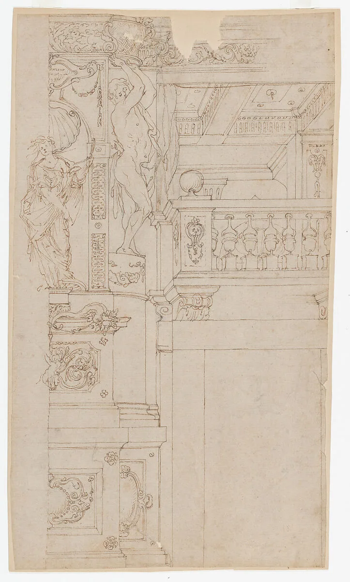 Studies for the trompe-l’oeil decorations of Palazzo Ducale (Palazzo Pitti), Florence — Agostino (Stanzani) Mitelli|Giacomo Chiavistelli