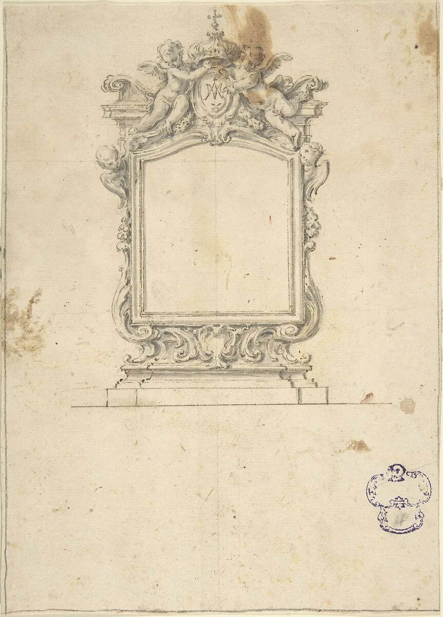 Design for Ecclesiastical Picture Frame — Anonymous, Italian, 17th century
