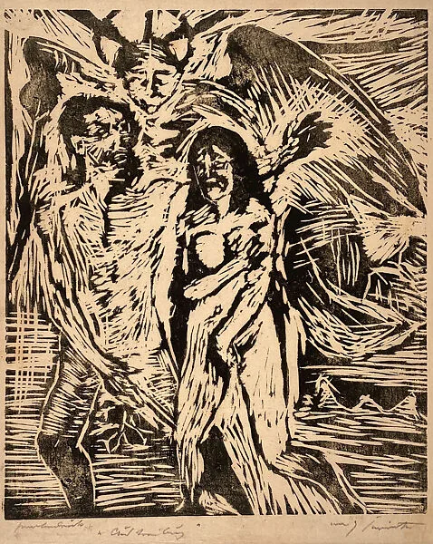 Expulsion from Paradise from the portfolio ¦Biblical Scenes¦ — Lovis Corinth