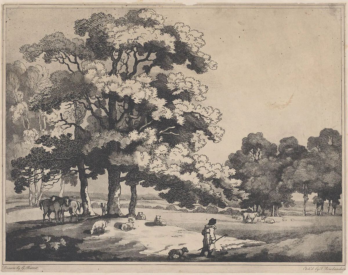A Park Landscape — George Barret, the elder|Thomas Rowlandson