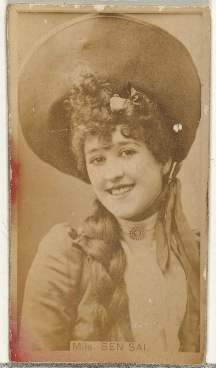 Mlle. Ben Sai, from the Actors and Actresses series (N145-8) issued by Duke Sons & Co. to promote Duke Cigarettes — W. Duke, Sons & Co.|American Tobacco Company