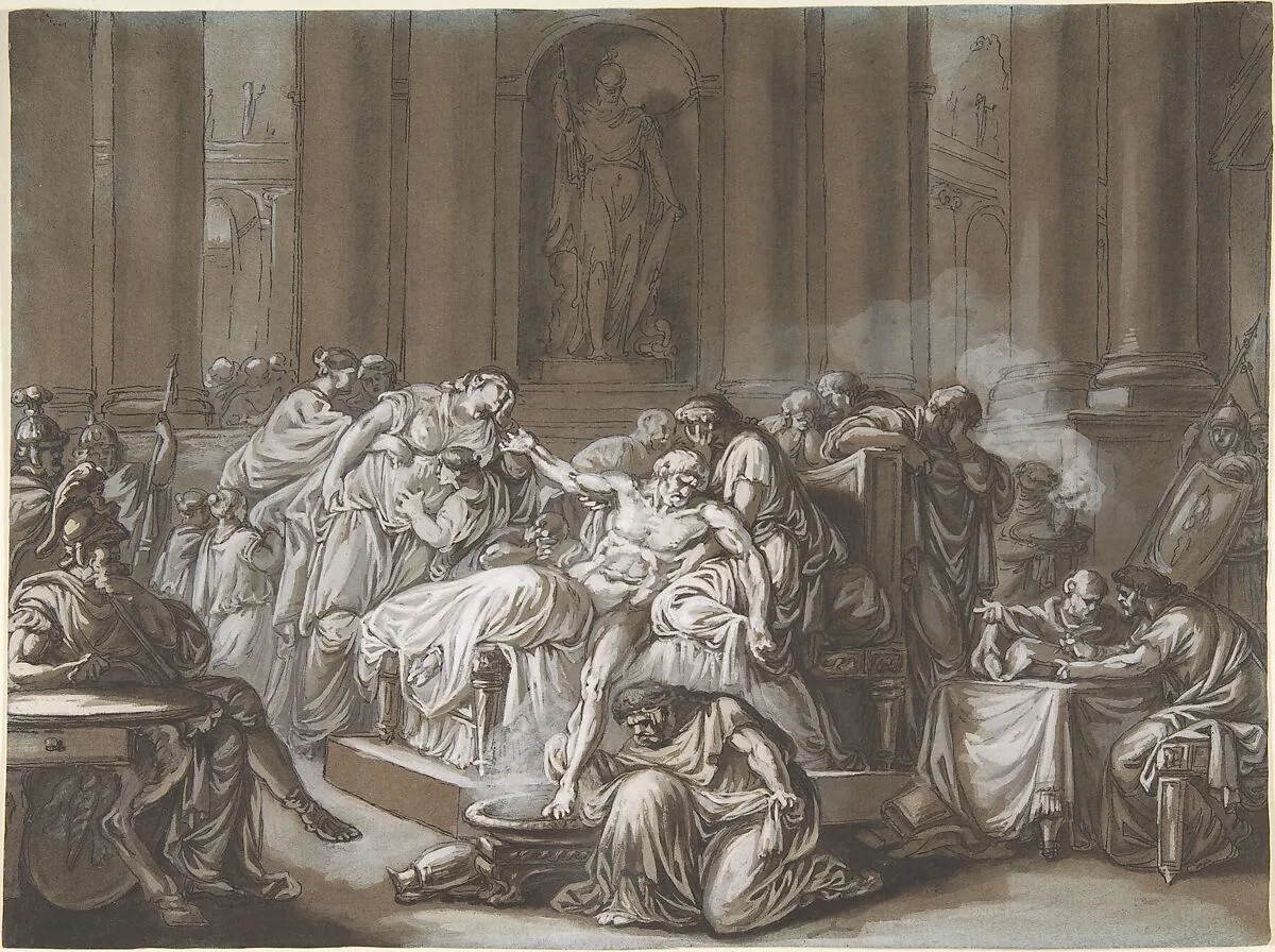 The Death of Seneca — Jean Guillaume Moitte