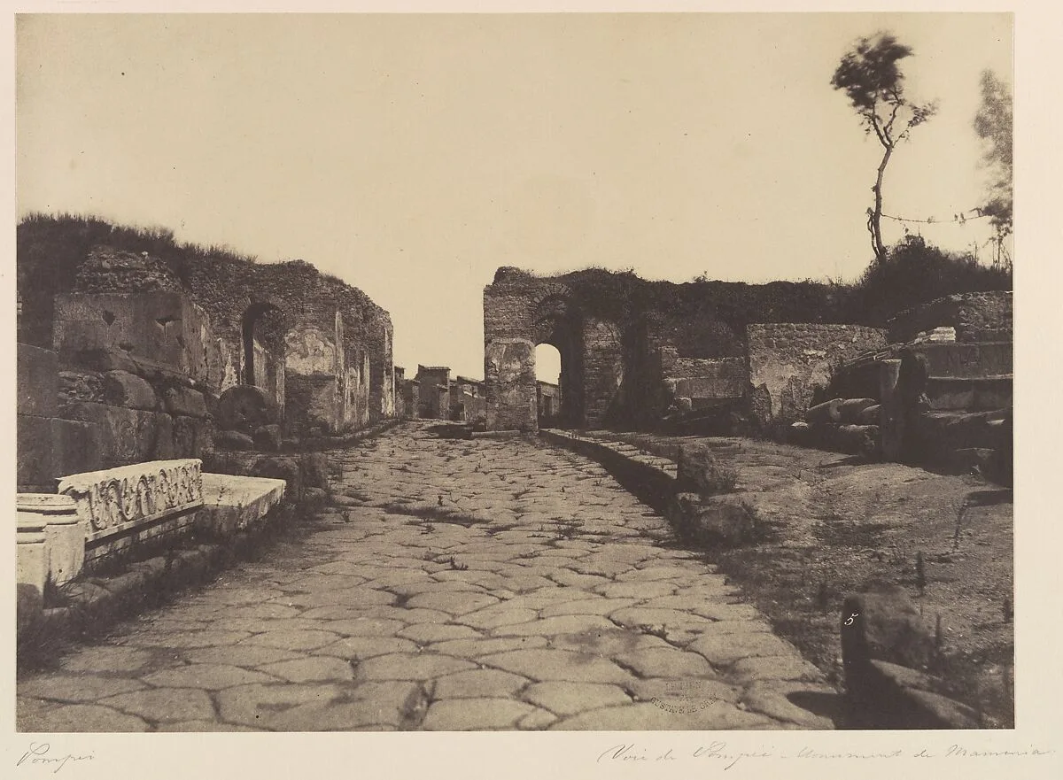 Pompeii, Pompey’s Lane, Tomb Monument of Mamia — Firmin-Eugène Le Dien|Gustave Le Gray