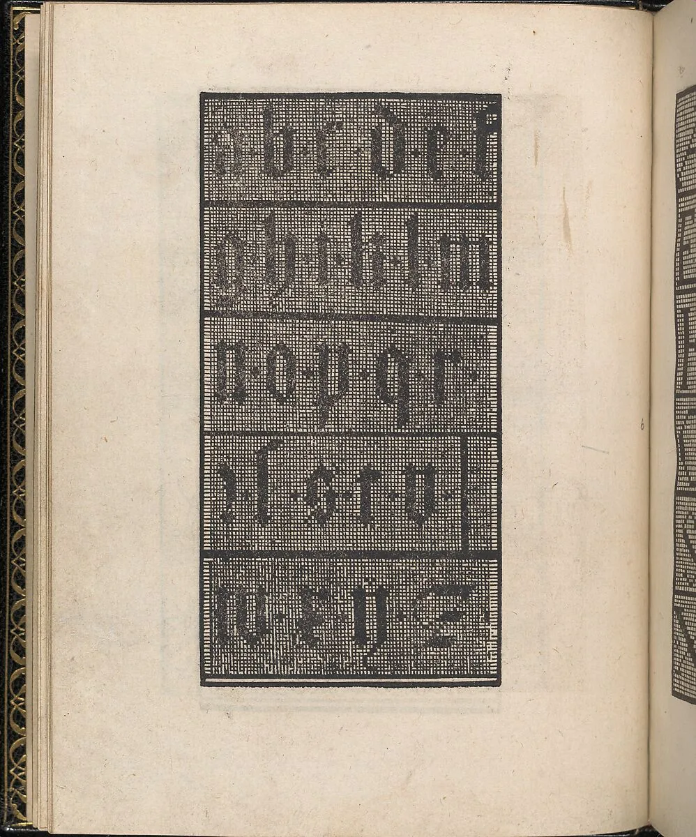 Page from Ein new kunstlich Modelbuch...(Page 6v) — Peter Quentel