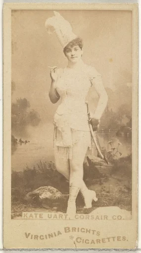 Kate Uart, Corsair Co., from the Actors and Actresses series (N45, Type 1) for Virginia Brights Cigarettes