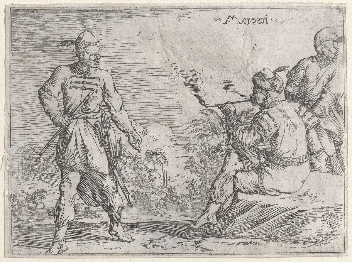 Moors, from a set of costume plates of different nations — Johann Wilhelm Baur