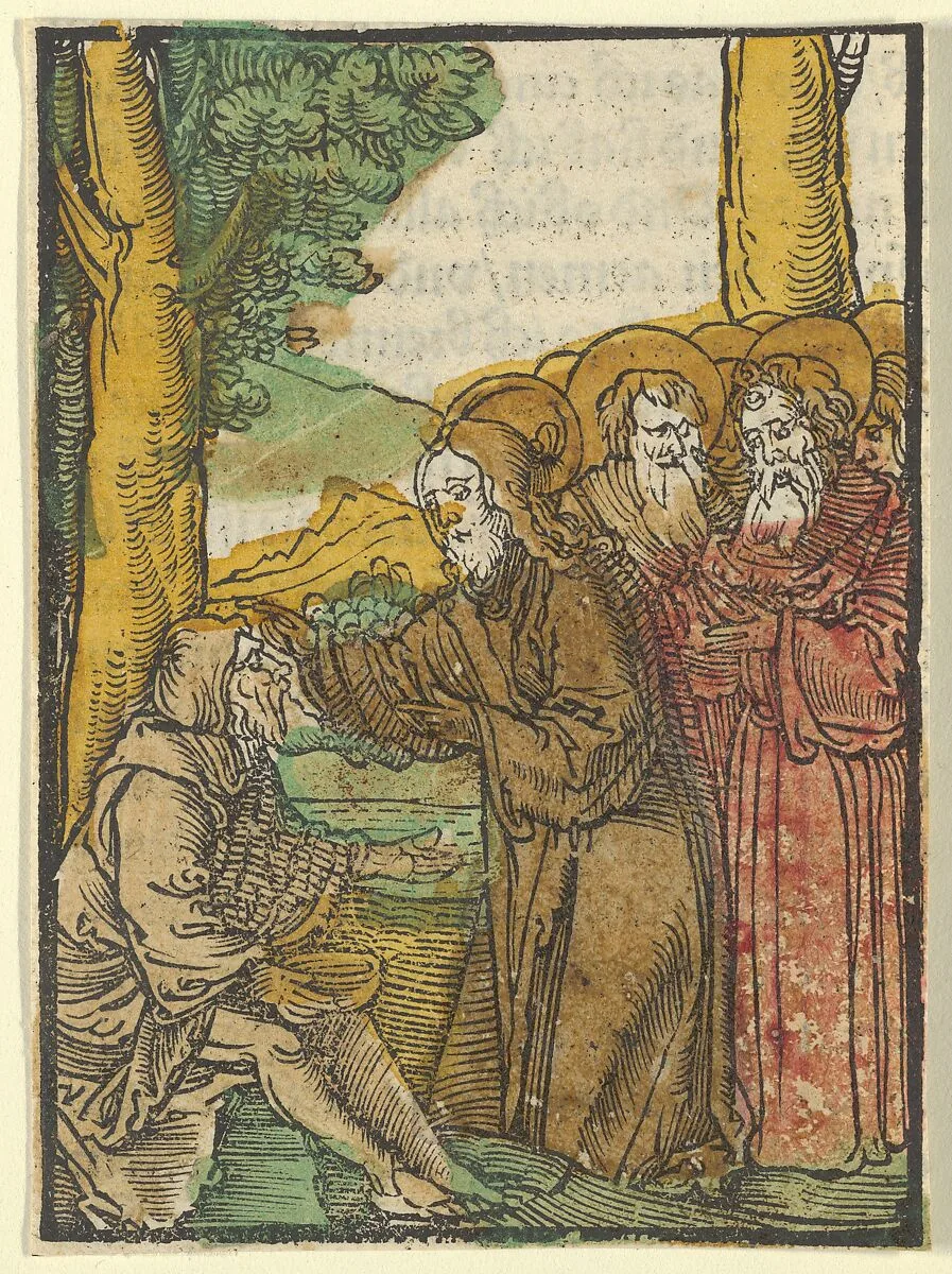 Christ Healing the Blind, from Das Plenarium — Hans Schäufelein|Adam Petri