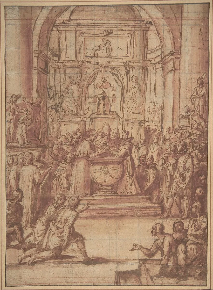 State Baptism of a Child of Noble Blood — Anonymous, Italian, Florentine, second half of the 16th century