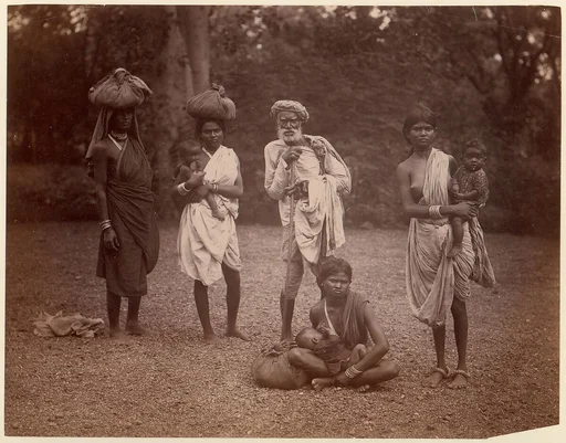[Old Man and Women with Children, One Nursing]