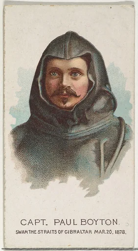 Captain Paul Boyton, Swam the Straits of Gibraltar, from World's Champions, Series 2 (N29) for Allen & Ginter Cigarettes